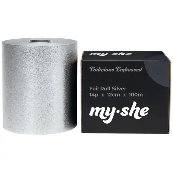 My-She Foilicious Embossed kadernícka fólia na melírovanie vlasov 14mikro x 12cm x 100m