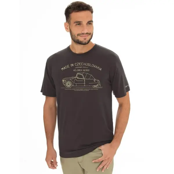 Bushman Pánské tričko Legend Velorex, tmavě hnědé L