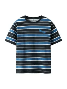 NAME IT Tričko 'NKMTHOMAS'  modrá / čierna / biela