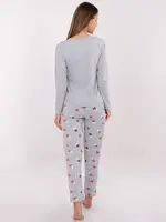 Dámské šedé pyžamo s potiskem