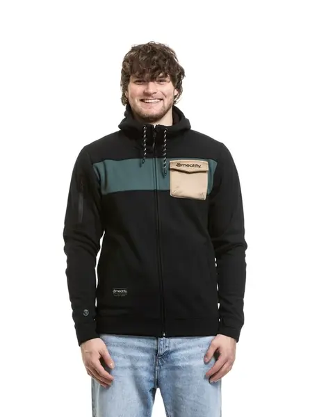 Meatfly pánská technická mikina Josh Safari | Černá | Velikost S