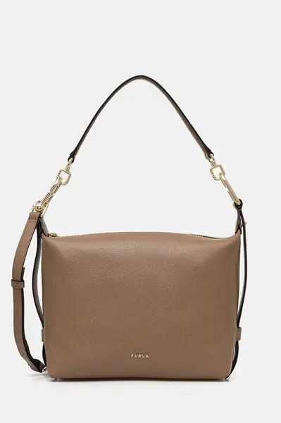 Kožená kabelka Furla Tonie Mini Hobo