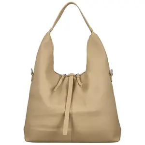 Módní dámská koženková kabelka na rameno Marixa, béžová