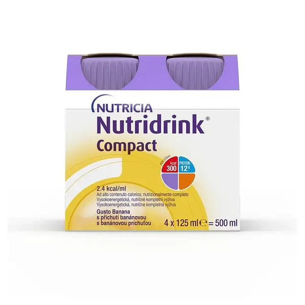 NUTRIDRINK Compact s příchutí banán 4 x 125 ml