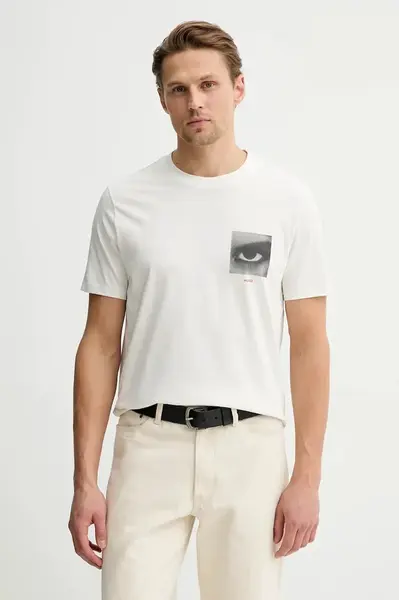 Bavlněné tričko HUGO Deyss