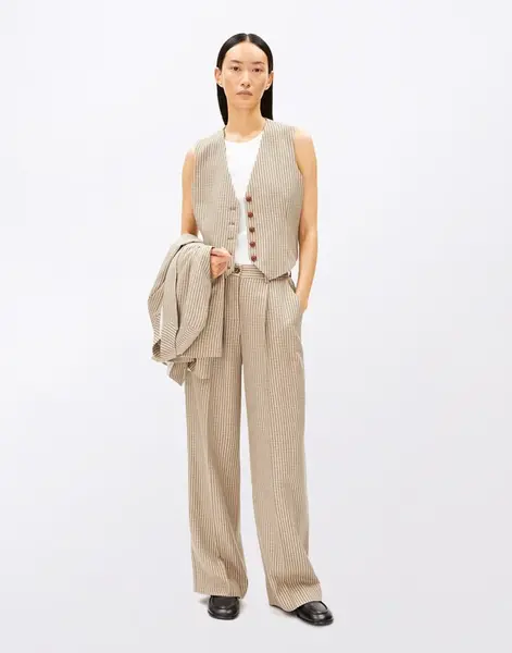 Armedangels Numaali Check 2248 sand stone M