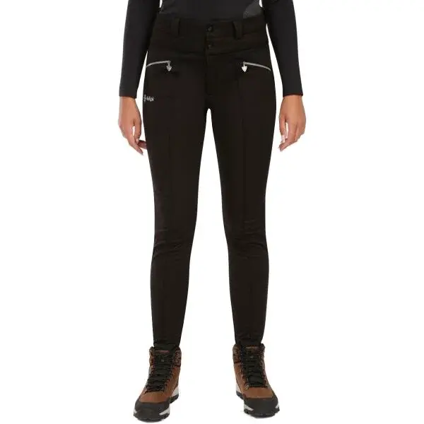 KILPI MAURA Dámske lyžiarske softshellové nohavice, čierna, veľkosť