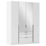 Rauch Möbel ŠATNÍ SKŘÍŇ S OTOČNÝMI DVEŘMI, barvy stříbra, bílá, tmavě šedá, 181/229/54 cm