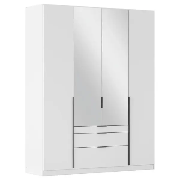 Rauch Möbel ŠATNÍ SKŘÍŇ S OTOČNÝMI DVEŘMI, barvy stříbra, bílá, tmavě šedá, 181/229/54 cm