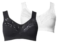 PETITE FLEUR Podprsenka  čierna / biela