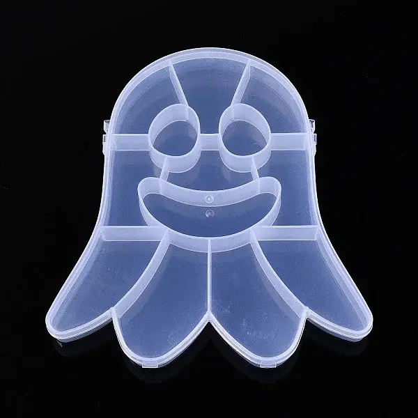 Halloween Ghost 13 Grids Plastic Bead Storage Containers with Hinged Lid