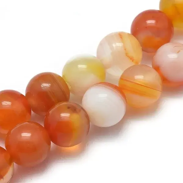 Natural Striped Agate/Banded Agate Beads Strands