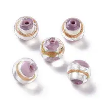 Handmade Silver Foil Lampwork Beads