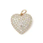 Brass Micro Pave Cubic Zirconia Pendants