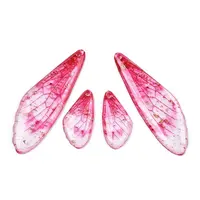 Transparent Resin Wing Earrings Pendants