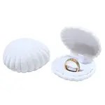 1Pc Shell Shaped Velvet Jewelry Storage Boxes