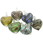 Handmade Gold Sand Lampwork Pendants