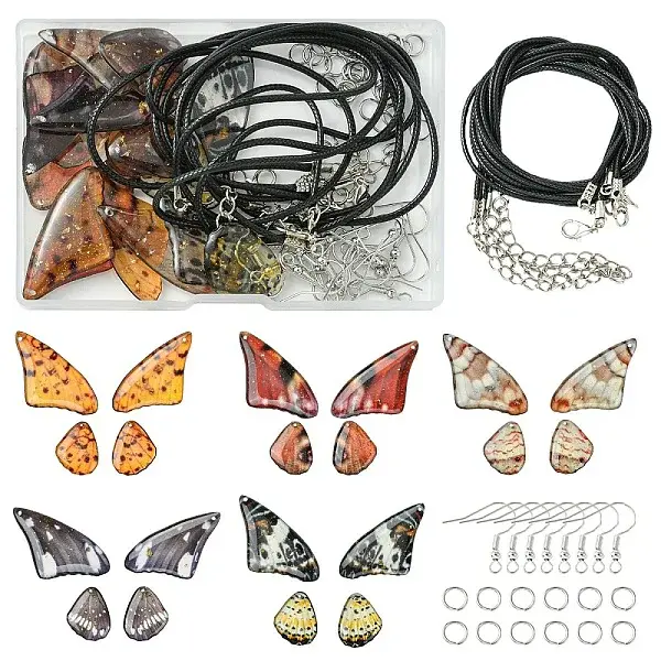 DIY Butterfly Wing Resin Resin Pendant Earring/Necklace Making Kits