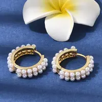 Round Brass Hoop Earrings