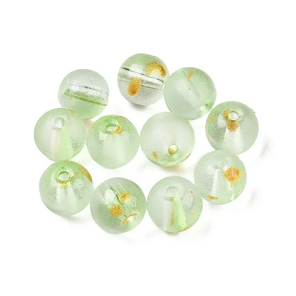 Frosted Baking Painted Glass Beads