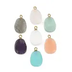 304 Dyed Natural Gemstone Pendants