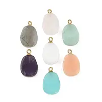304 Dyed Natural Gemstone Pendants