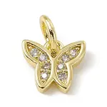 Brass Micro Pave Cubic Zirconia Charms