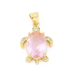 Brass Micro Pave Cubic Zirconia Pendants