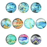 Glass Marbleize Cabochons