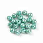 Electroplate Pearlized Glass Pearl Beads