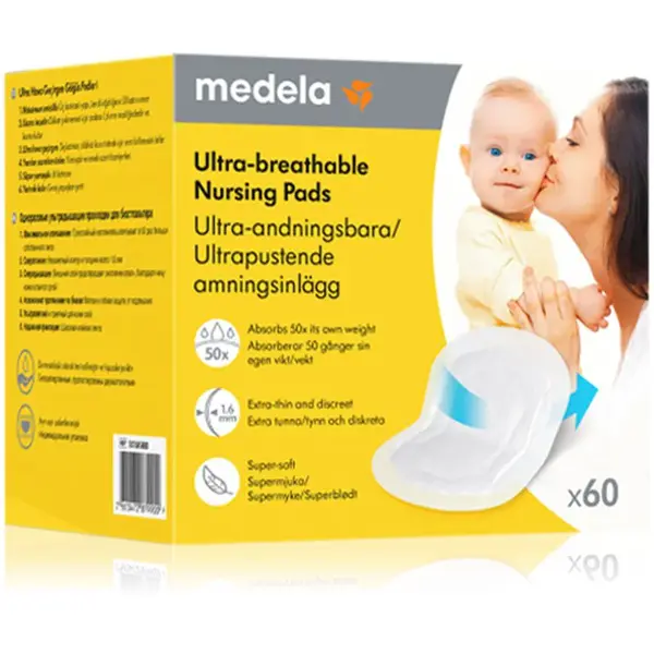 Medela Ultra-breathable Nursing Pads jednorázové vložky do podprsenky ultra prodyšné 60 ks