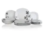 Sada jídelní BANQUET Florea xks - rozbaleno - JEN 5x mělký tal., 5x dezertní tal., 3x hluboké tal.