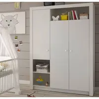 Šatní skříň Paula, 137 cm, bílá