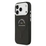 Zadní kryt Karl Lagerfeld PU RSG Logo MagSafe pro Apple iPhone 17 Pro, černá