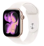 APPLE Watch 11 GPS + Cellular 46mm Ružovo zlatý hliník so svetlo rumeným športovým remienkom - M/L