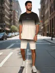Komplet męski ombré biały Dstreet