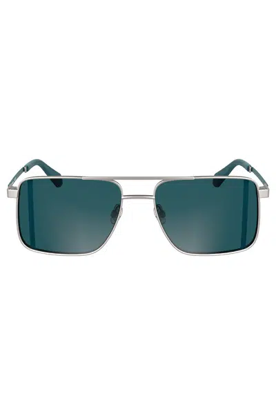 CALVIN KLEIN MEN'S SUNGLASSES SILVER
