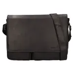 Pánska kožená taška cez rameno Greenwood Josh - čierna