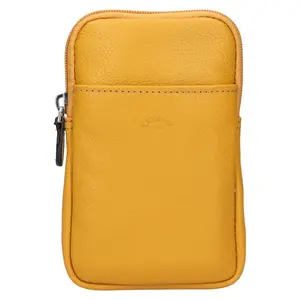 Dámska kožená kabelka na mobil a doklady Katana Anastesa - žltá