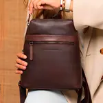 Dámsky kožený batoh The Chesterfield Brand Mia - hnedá