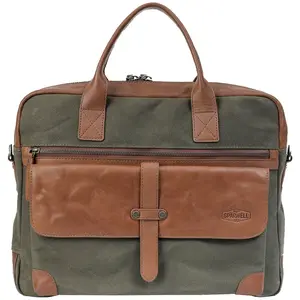 Pánska taška na notebook Sparwell Bredly - zeleno-hnedá
