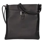 Dámska kožená crossbody kabelka Italia Gotta - čierna