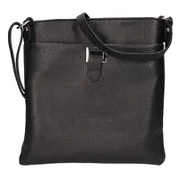 Dámska kožená crossbody kabelka Italia Gotta - čierna