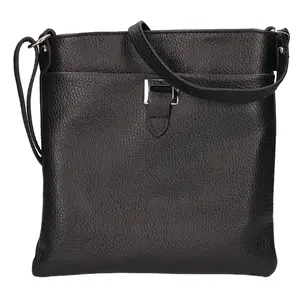 Dámska kožená crossbody kabelka Italia Gotta - čierna