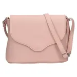 Dámska kožená crossbody kabelka Italia Alice - svetlo růžová