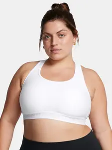 Under Armour UA Crossback Mid Bra&-WHT Women's Bra - Women's