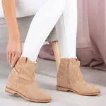 Resti Cowboy boots on heels in beige Brunoki - Footwear