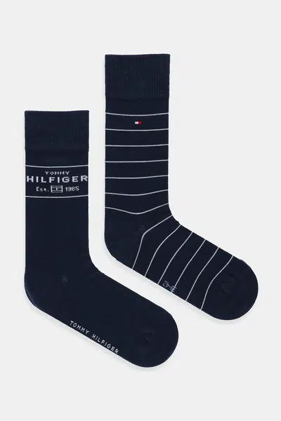 Ponožky Tommy Hilfiger 2-pack tmavomodrá barva, 701236634