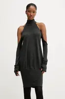 Svetr PRESSIAT dámský, šedá barva, s golfem, PRE208FW24