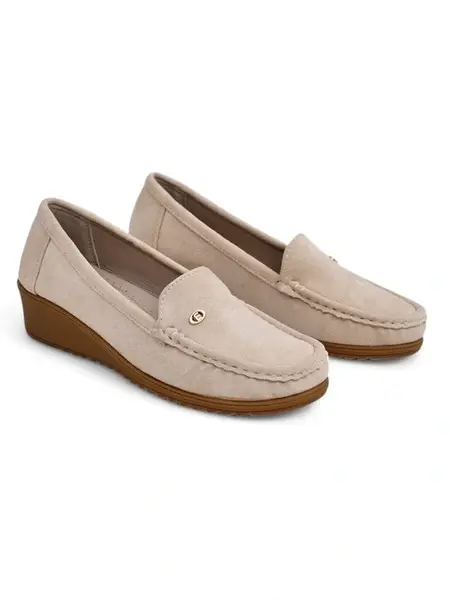 Resti Women's moccasins on a low wedge Lepolt